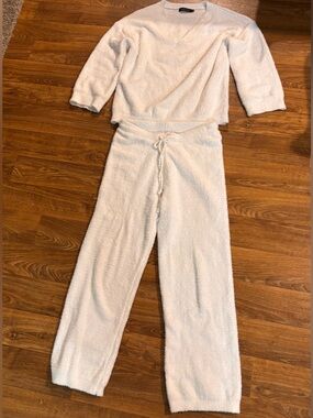 Cozy Cream Loungewear set: top and pants